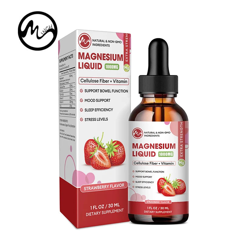 MINCH Magnesium Glycinate Liquid Drop,Sleep Support Vegan Non-GMO Support Bone & joints Health Promote Muscle & Nerve Health Healthy supplements