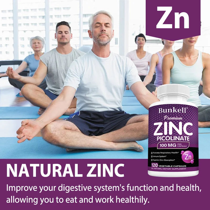 Premium Zinc Picolinate 100mg, High Absorption, Immune Support, Respiratory Health, Energy Production & Sleep Supplement Healthy supplements