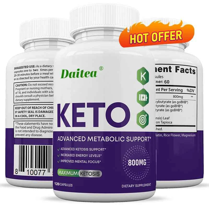 Keto Capsules 800mg - Weight Management, Burn Belly, Detoxification, Digestion, Immunity,Dietary Supplement