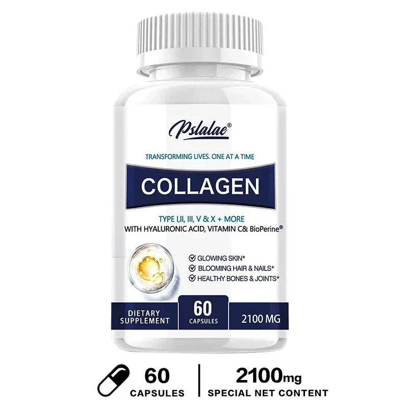 Collagen Capsules - Contains Vitamin C, Promotes Joint and Bone Health, Healthy Hair, Nails and Skin, Boosts Energy Healthy supplements