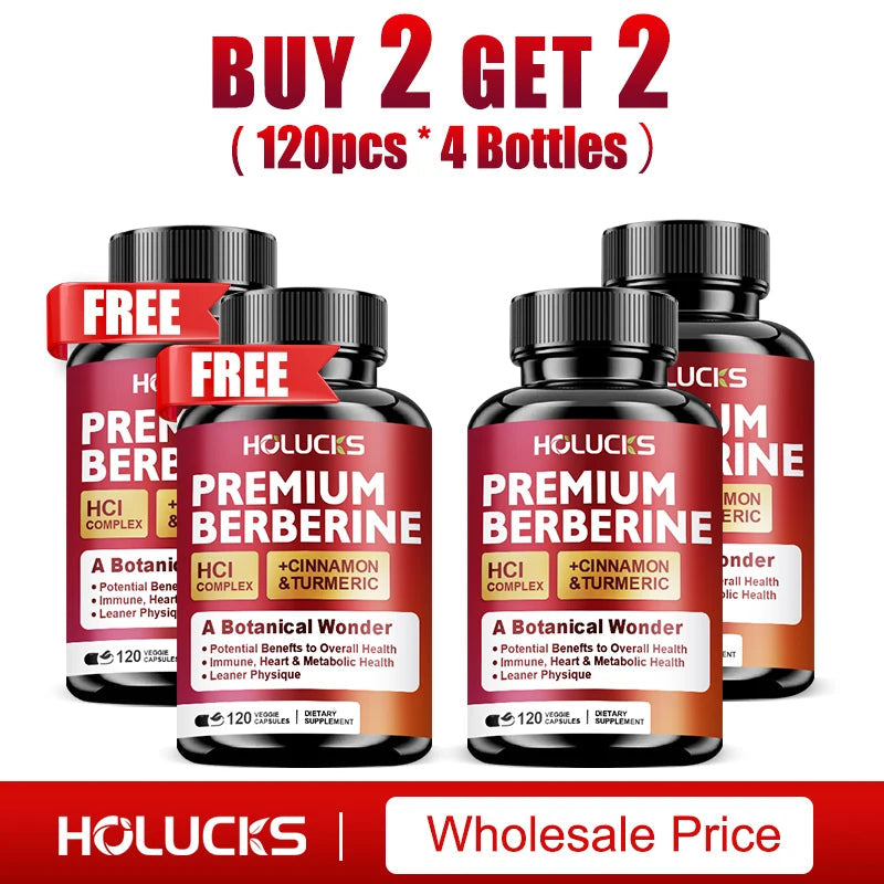 Berberine Supplements, with Cinnamon & Turmeric, Support Metabolic Health, Immune Balance & Wellness  for Daily Life Healthy supplements