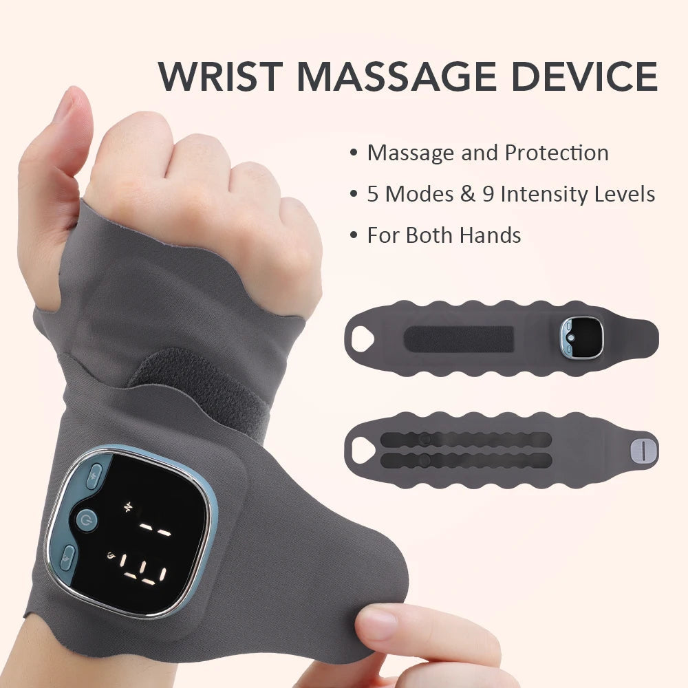 Electric Ankle Massager Hot Compress Vibration Ankle & Wrist Massage Wrap for Joint Protection Ankle Support Brace Wristband Healthy supplements