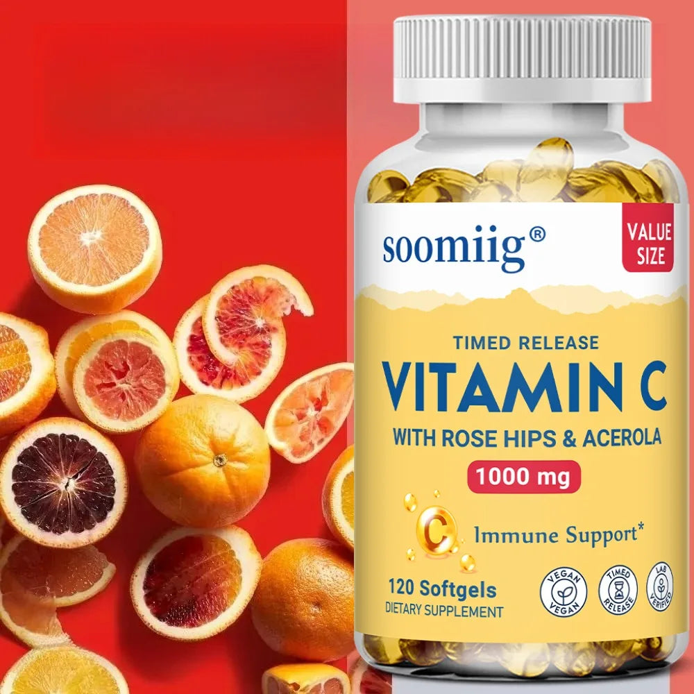 Vitamin C Capsules 1000mg - Immune System and Collagen Booster, Skin Health, Anti-aging Antioxidant Supplements Healthy supplements
