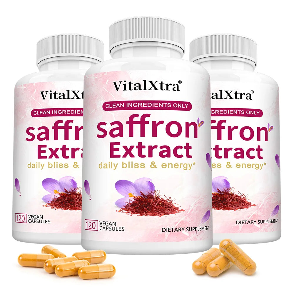 Saffron Extract Capsules Supplements for Women & Men - Premium Saffron Supplements - Mood Support, Improve Eye Health Healthy supplements