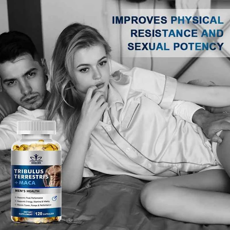 2PCS Men's L-Arginine Endurance Tribulus Terrestris Capsules Male and Female Supplements-Muscle Mass, Endurance and Vitality