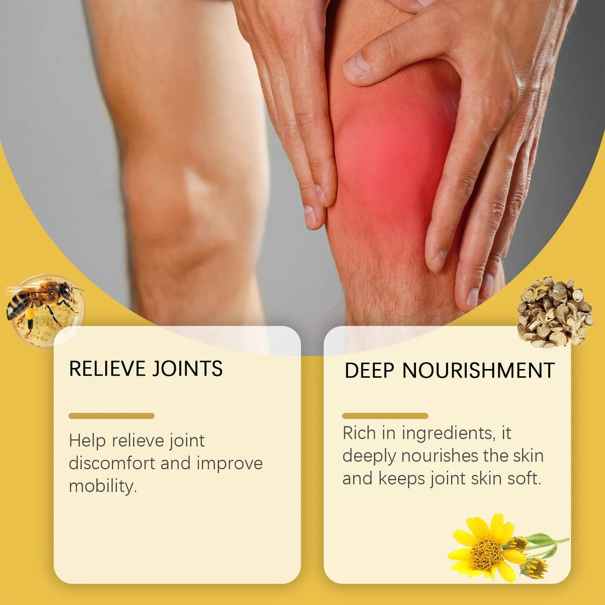 Houkea Bee Venom Joint Bone Care Cream Repair Muscle Hurt Relief Rheumatoid Pain Arthritis Treatment Body Knee Soothing Creams Healthy supplements