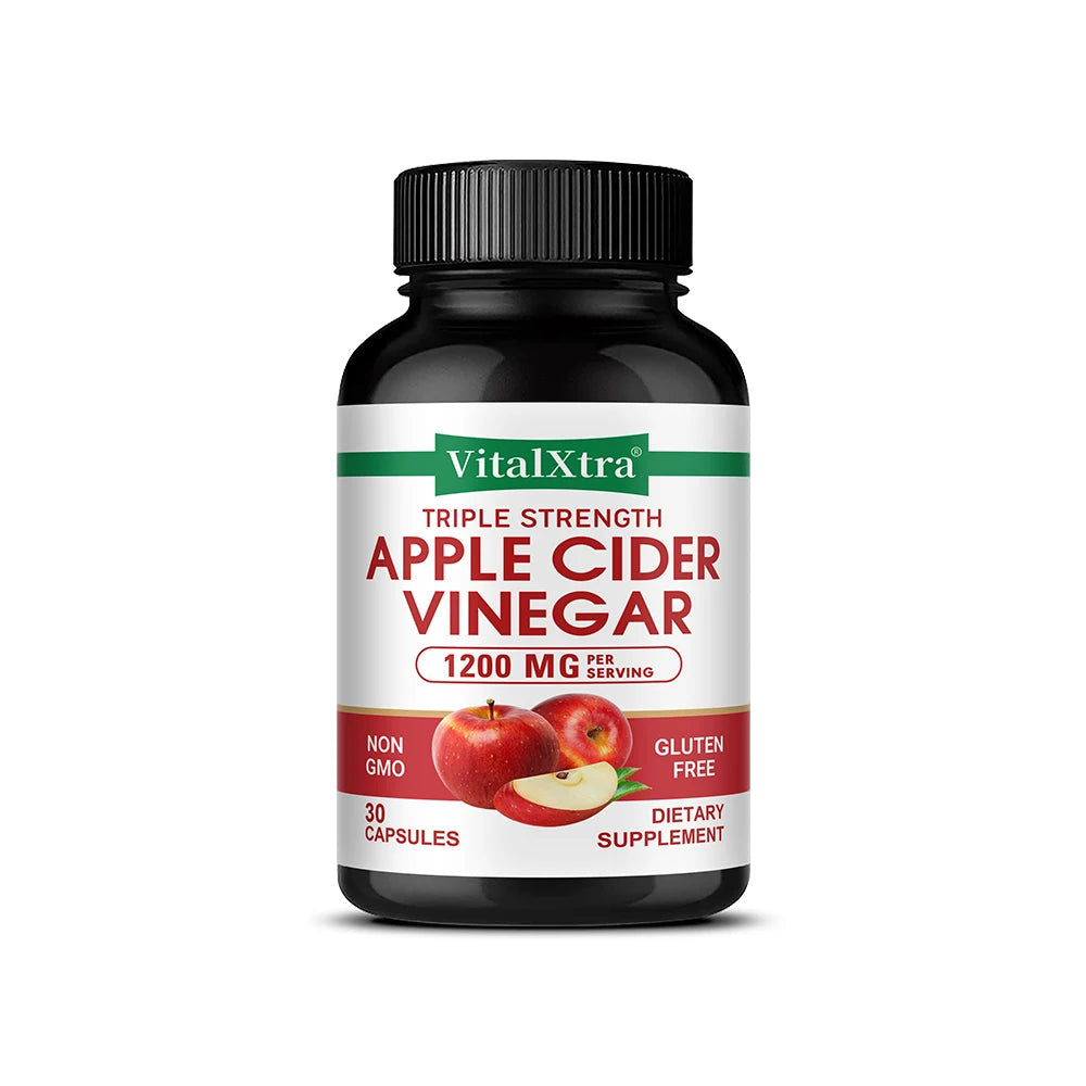 Apple Cider Vinegar Supplement - Promote Metabolism and Digestion, Detox, Gut and Immune Health, 120 Vegan Capsules Healthy supplements