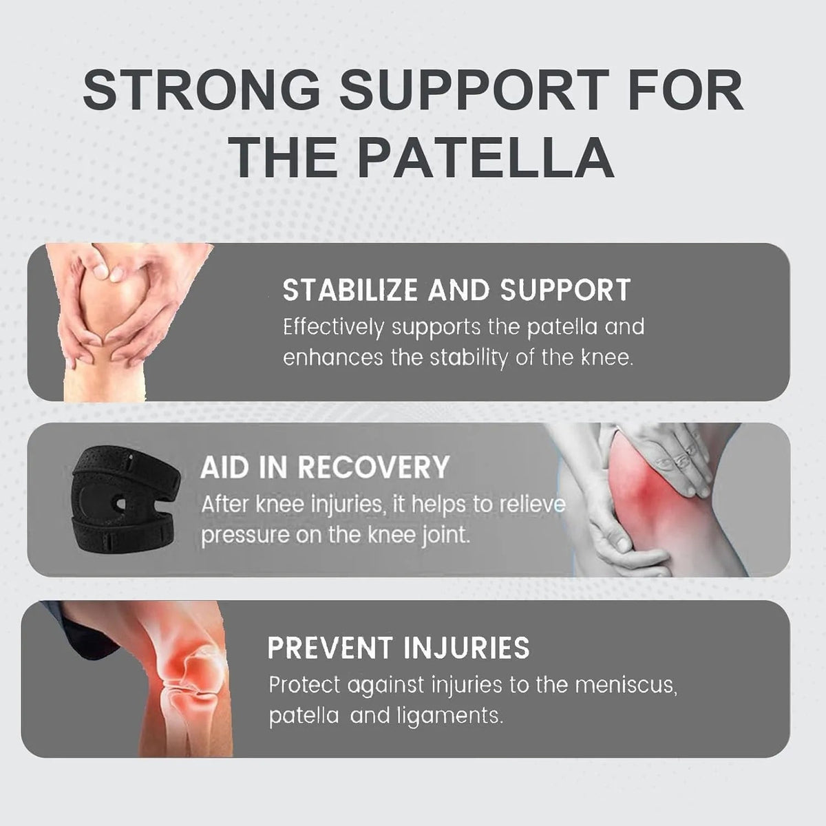 Breathable Patella Knee Band Sports Knee Support Brace Joint Protection Patella Strap For Men Women Running Fitness Healthy supplements