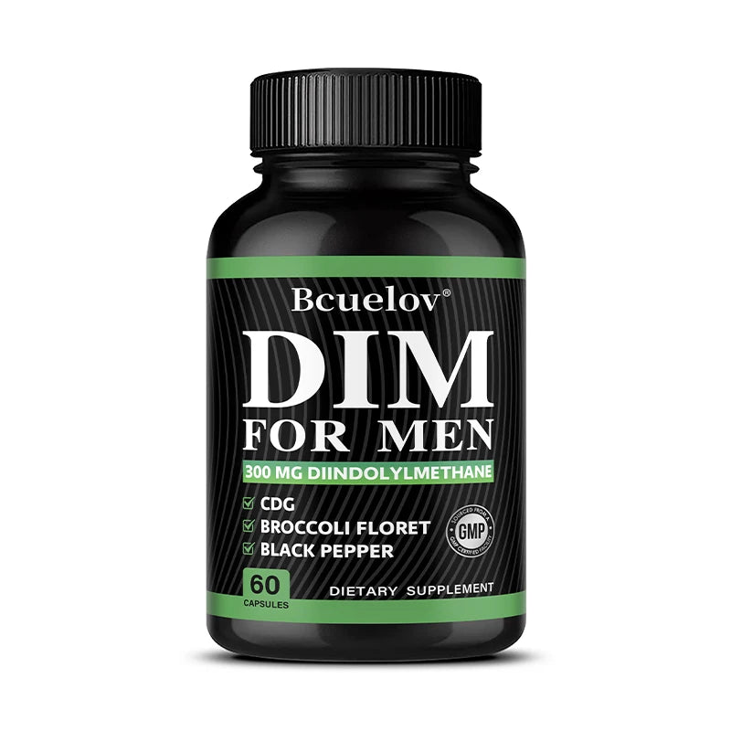 DIM Supplement 120 Capsules with Piperine - Hormone Balance Menopause Prostate Health Metabolism Support, Increase Muscle Mass Healthy supplements