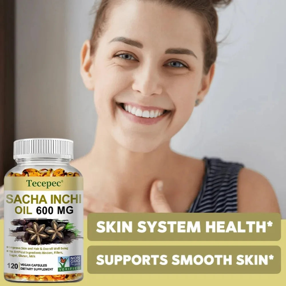 Sacha Inchi Oil Supplement - Promotes Brain and Joint Health, Helps Lower Cholesterol, Antioxidants, support Immune System Healthy supplements