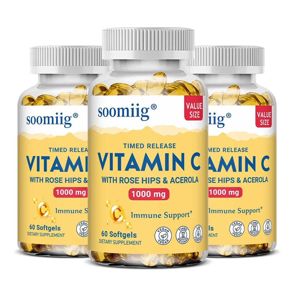 Vitamin C Capsules 1000mg - Immune System and Collagen Booster, Skin Health, Anti-aging Antioxidant Supplements Healthy supplements
