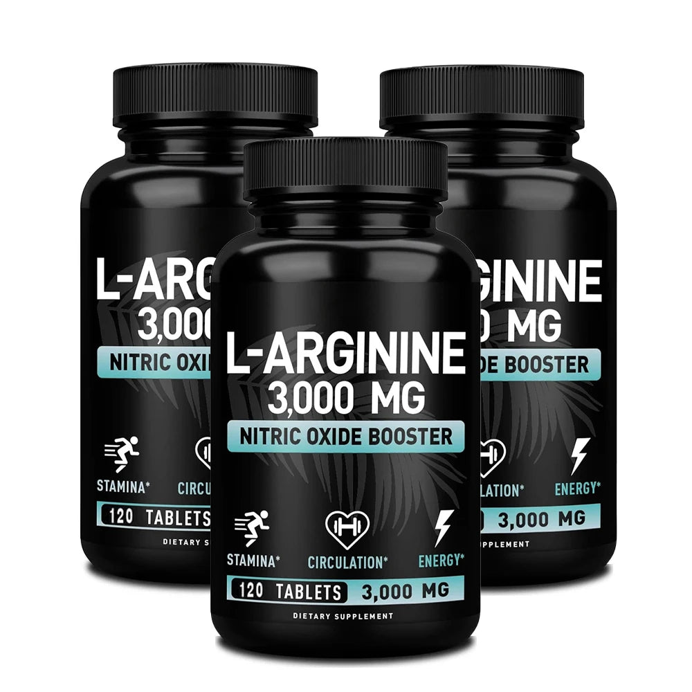 L Arginine 3000mg for Men Women, Muscle Mass Supplement for Endurance, Energy and Heart Health Support During Exercise, Non-GMO Healthy supplements