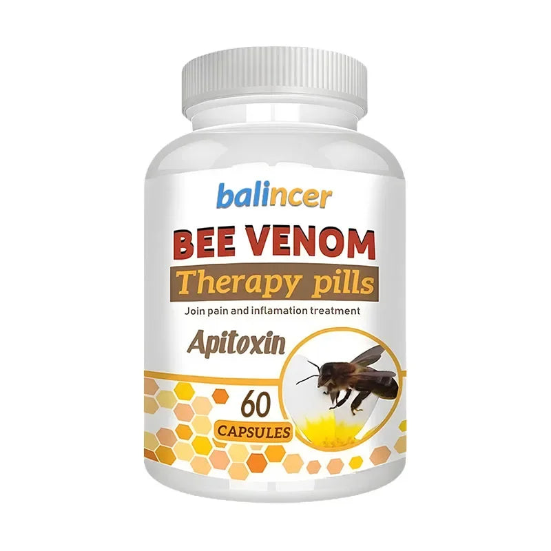 Premium Bee Venom Extract Capsules, Immune Boosting, Antioxidant, Joint and Bone Supplement, Non-GMO, 120 Capsules Healthy supplements