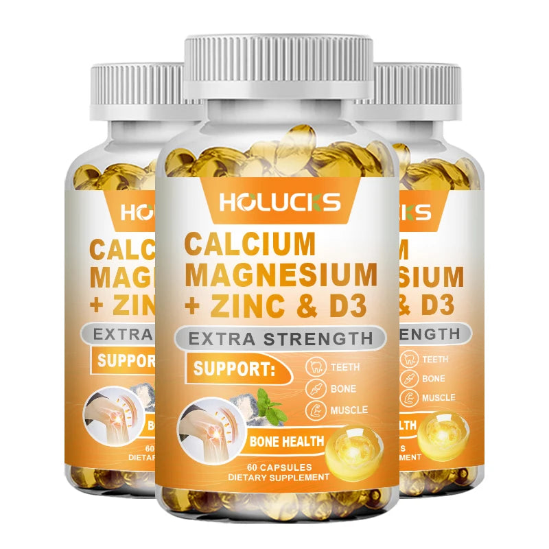 Calcium Magnesium Zinc Supplement, with Vitamin D3, Supports Strong Bones & Teeth, Muscle Health, Immunity & Enhanced Absorption Healthy supplements