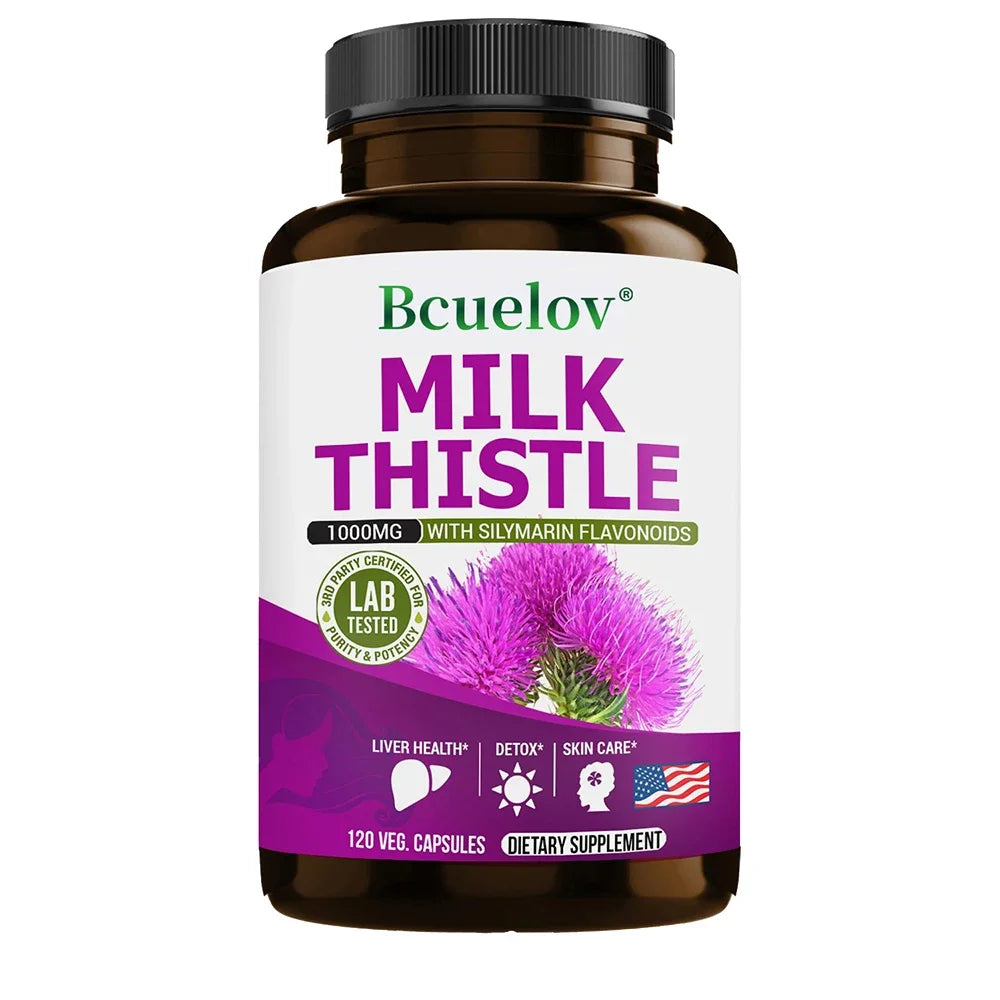 Fatty Liver Cleanse and Liver Detox Supplement with Milk Thistle Extract-for Men and Women, Supports Liver Health, Heart Health Healthy supplements