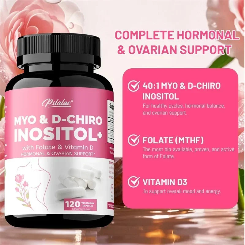 MYO & D-CHIRO INOSITOL - Rich in Vitamins, Supports Women's Health and Ovarian Function, Improves Immunity,Hormone Balance Healthy supplements