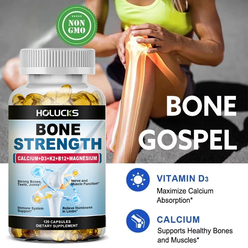 Calcium & Magnesium Supplement with Vitamin D3 K2, Supports Bone Density, Muscle Function, Joint Flexibility & Long-Term Health Healthy supplements