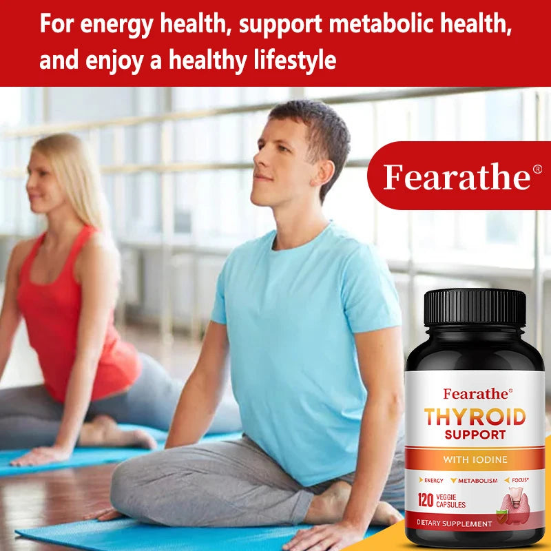 Thyroid Support with Iodine, Improve Your Energy & Mood - Metabolism Booster Thyroid Health Supplement for Women and For Men Healthy supplements