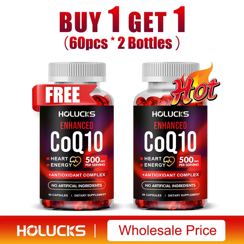 CoQ10 Supplement, Antioxidant for Cardiovascular & Heart Health, Immune Energy & Vitality Support, Super Absorption, Non-GMO Healthy supplements