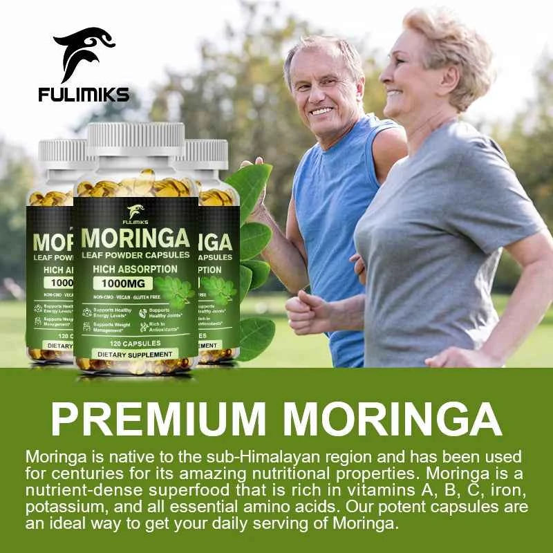 Buy 2 Get 2 Free! Pure Moringa Leaf Powder Supplement Energy, Metabolism and Immune Support,Weight Management, Non-GMO