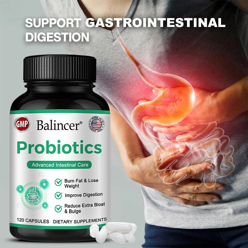 Lactobacillus Probiotic Supplement - Helps Burn Fat Metabolism & Promotes Nutrient Digestion and Gut Health for Adult Men&Women Healthy supplements