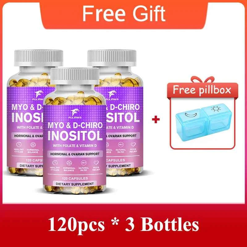 Premium Myo & D-Chiro Inositol Supplement, Support Hormone Balance, Healthy Cycles, Female Ovarian Health & Sugar Cravings