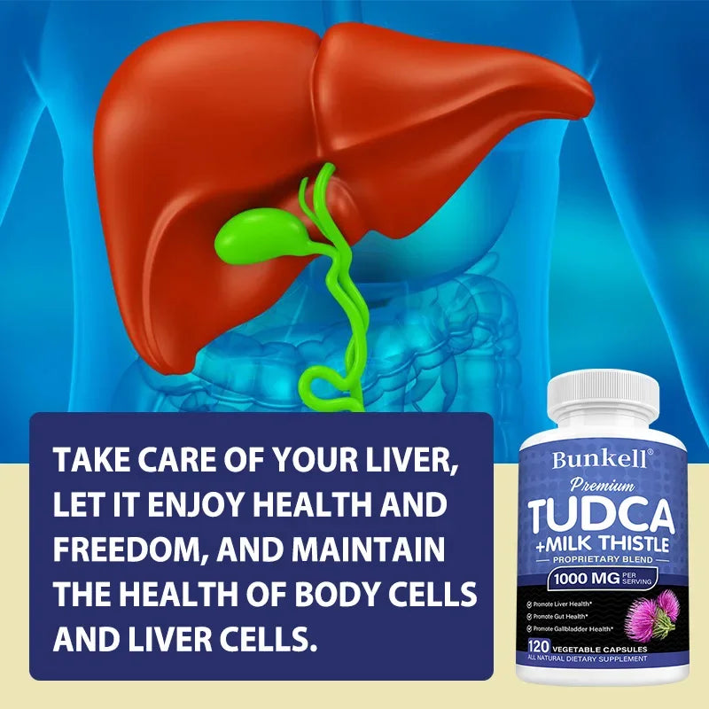 Fatty Liver Cleanse Detox Supplement - with Milk Thistle, for Men and Women, Helps Liver Health, Health Promotion, Antioxidant Healthy supplements