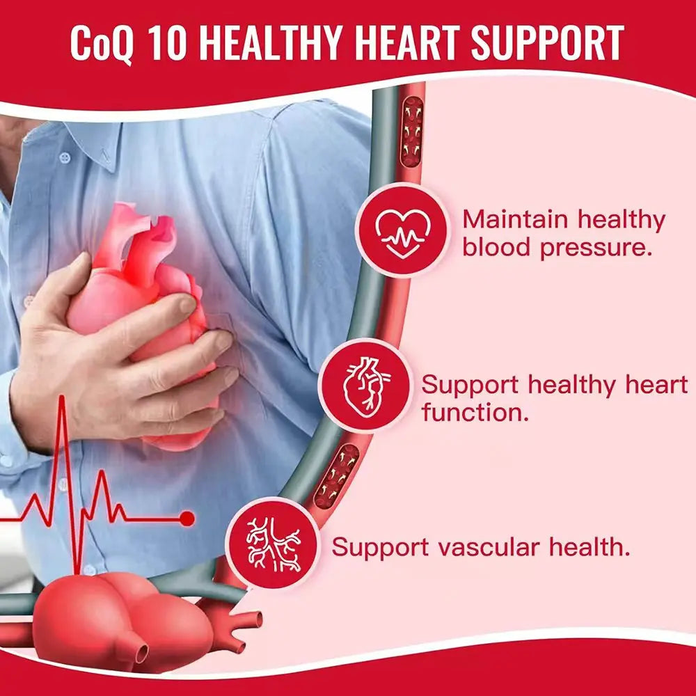 CoQ10 400mg with Omega-3, Antioxidant Supplement for Heart & Energy Health, Cellular Energy Support, Extra Strength Coenzyme Q10 Healthy supplements
