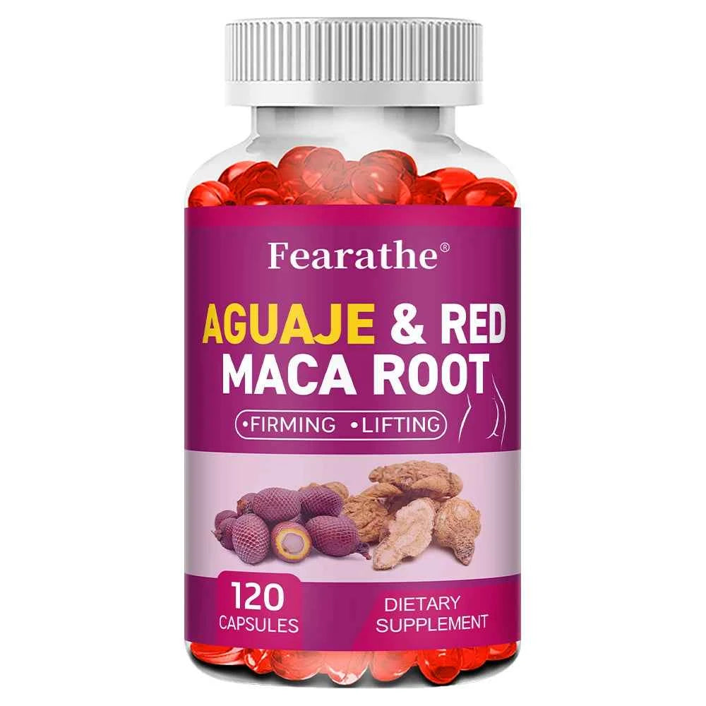 Organic Aguaje with Red Maca Root Extract Supports Full & Firming Buttocks and Immune Health 120 Capsules