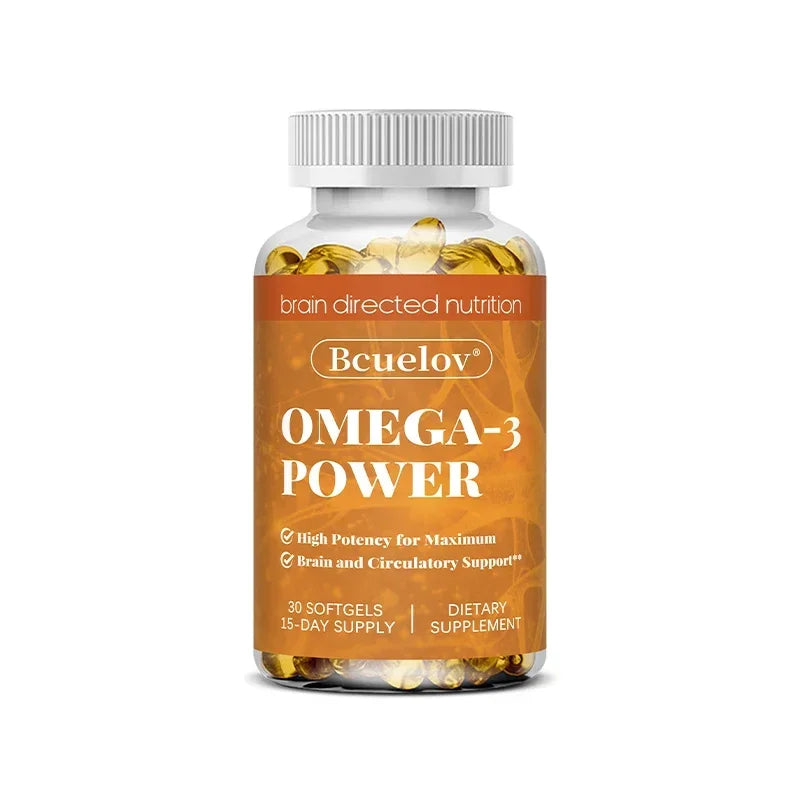 Omega-3 Fish Oil - High-Potency EPA & DHA Supplement for Men & Women, Supports Heart, Joint, Brain Health, Non-GMO, Gluten-Free Healthy supplements