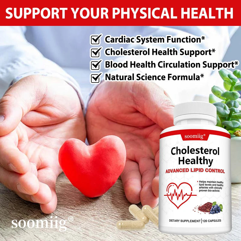Red Yeast Rice Extract with Grape Seed Supplement Capsules for Heart Health Support - Skin & Eye Wellness, Vegan Friendly Healthy supplements