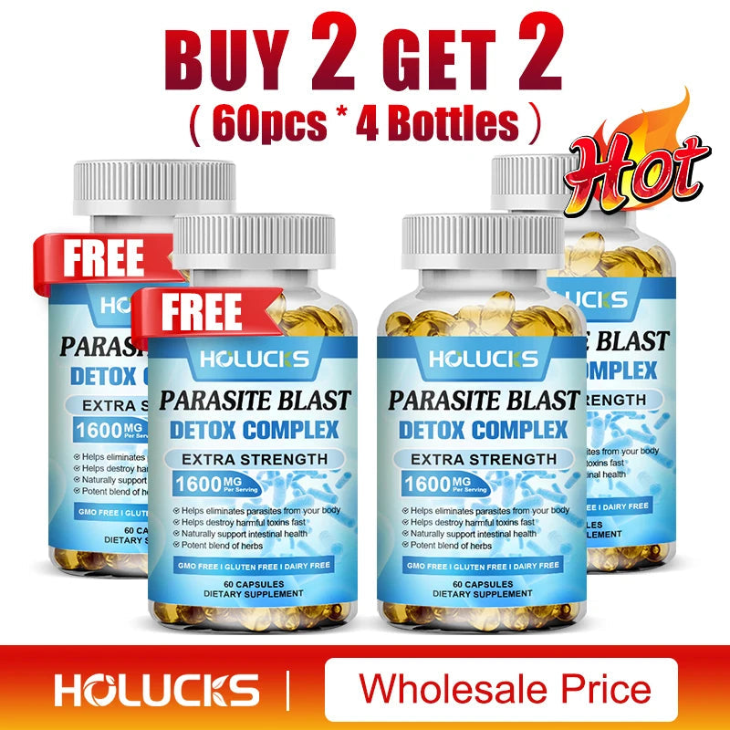 Extra Strength Parasite Cleanse Supplement, Natural Herbal Blend, Support Intestinal Health & Full Body Detox for Men & Women Healthy supplements