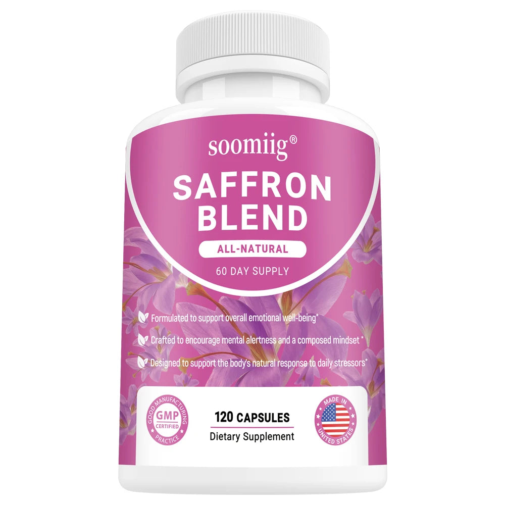 Saffron Supplements Saffron Extract for Mood & Memory, Eye Health - Joint Supplement for Women & Men - 120 Vegan Capsules Healthy supplements