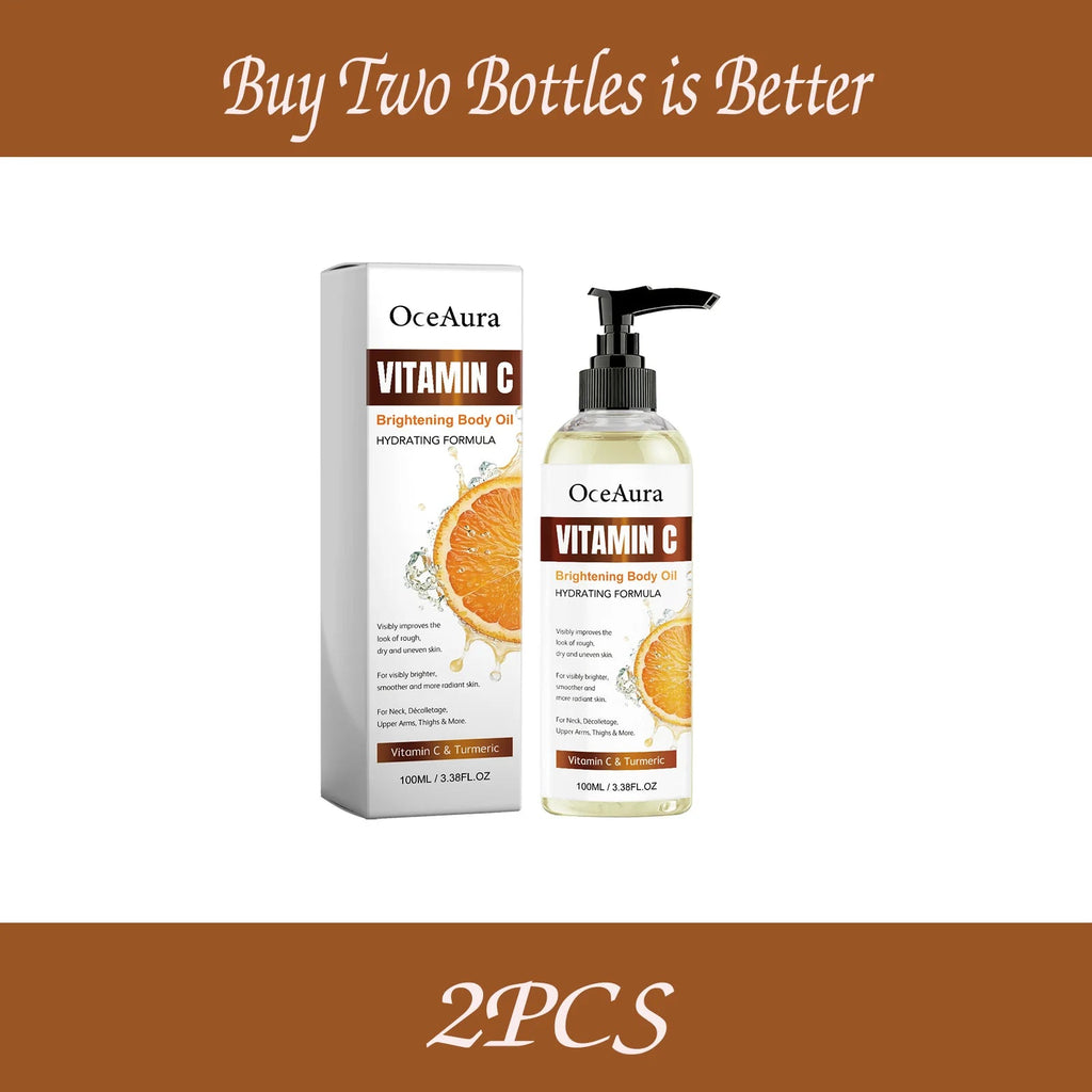 OceAura 100ml Vitamin C Skin Care Body Oil Moisturizes Skin Smooth, Moist and Shiny Skin Care Body Oil Healthy supplements
