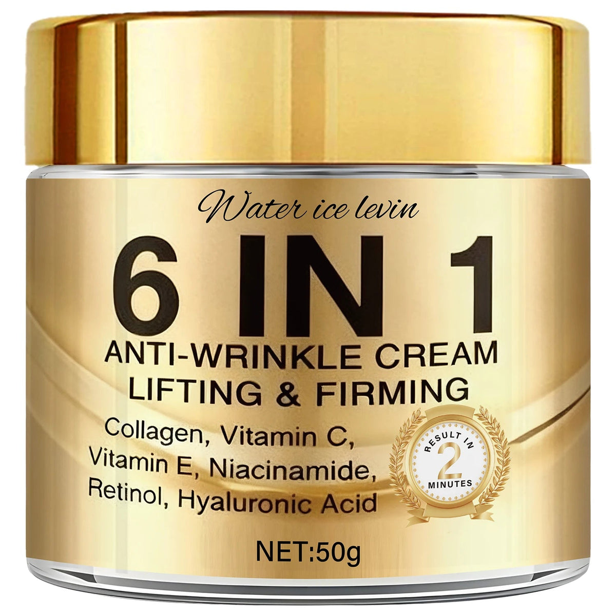 6-In-1 Anti-Wrinkle Cream. Lifts Firms Smooths Moisturizes. Collagen Vitamin C E Niacinamide Retinol Hyaluronic Acid. 50g Healthy supplements