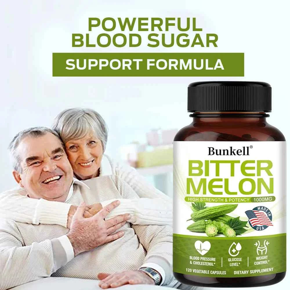 Revitalize Your Wellness with Bitter Melon Extract Capsules - 1000mg Plant Supplement for Metabolic Health and Weight Management