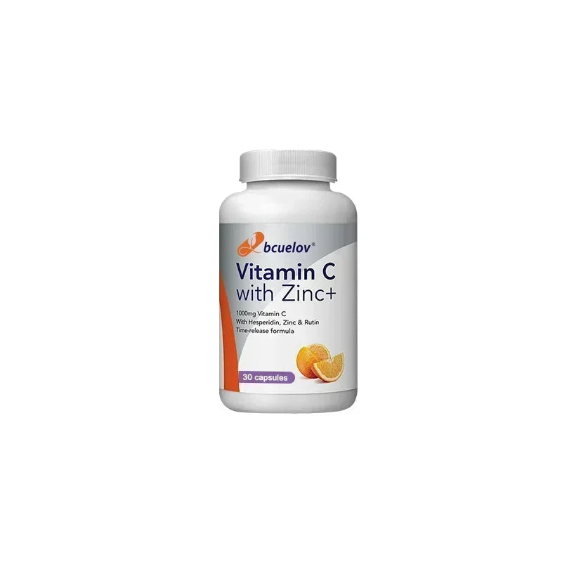 Organic Vitamin C + Zinc Capsules, High Absorption Immune Support, Antioxidant, Collagen Health Supplement - 30/60/120 Counts Healthy supplements