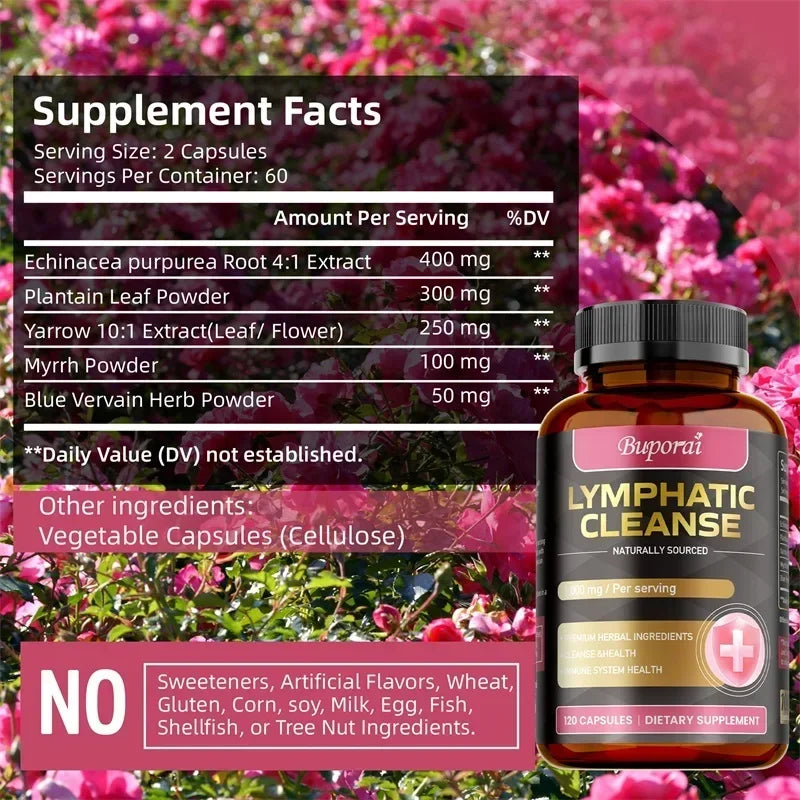 Lymphatic Cleanse Supplement - Lymph System Health Support, Cleansing & Detox, Improves Overall Well-being Healthy supplements