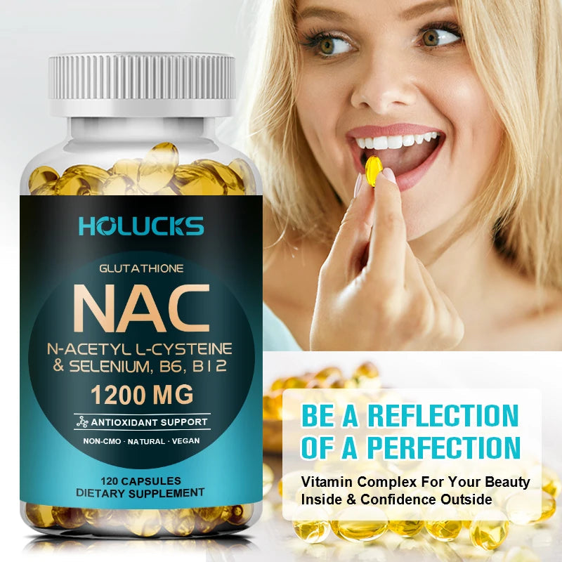 Natural NAC Supplement, Detox & Antioxidant, Anti-Aging, for Liver Health, Immune Support, Skin Care, Hair, Nails Healthy supplements