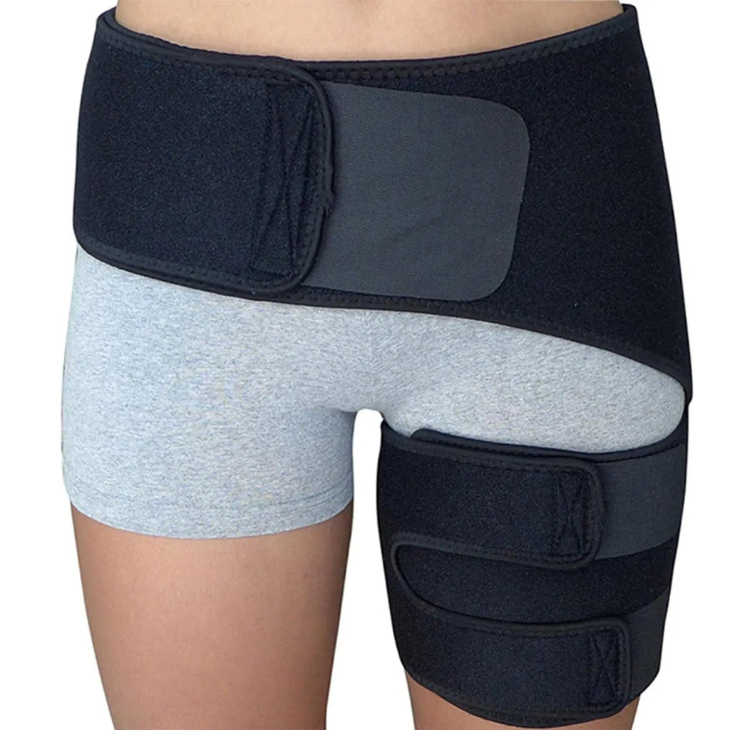 Groin Hip Brace Thigh Support Compression Wrap Belt Adjustable Sport Protect for Hamstring Muscles Joints Bodybuilding Women Men Healthy supplements