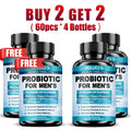 HOLUCKS Men's Probiotic Supplement with Prebiotics & Enzymes, Support Gut Health, Immune System & Daily Overall Wellness for Men Healthy supplements