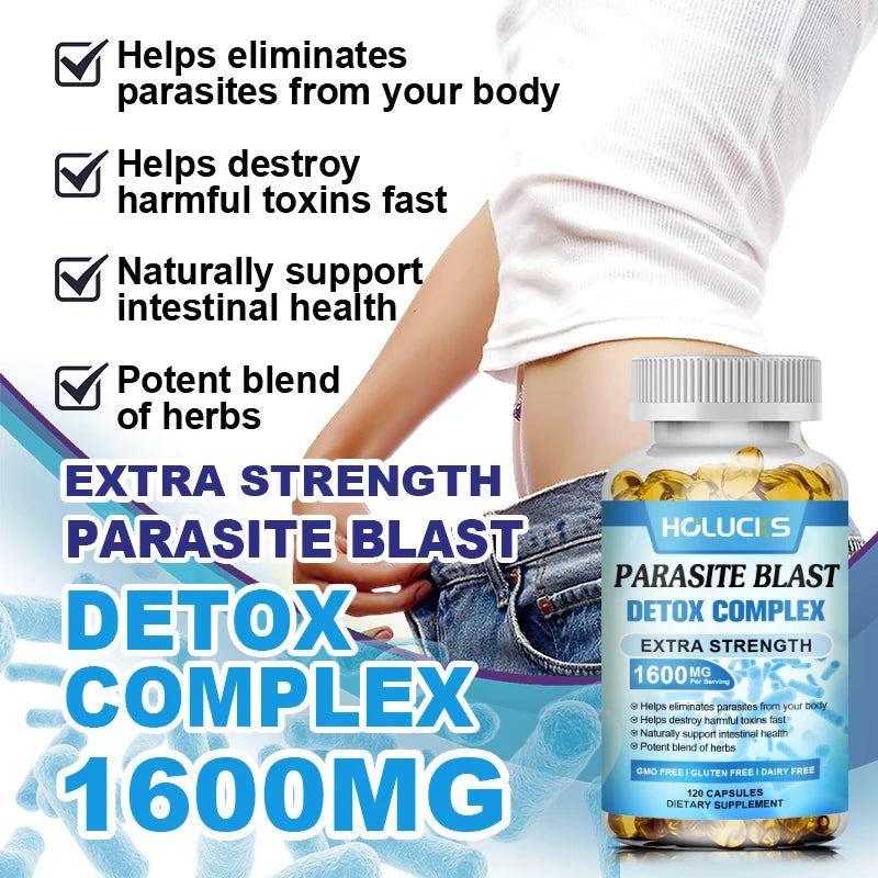 Extra Strength Parasite Cleanse Supplement, Natural Herbal Blend, Support Intestinal Health & Full Body Detox for Men & Women Healthy supplements