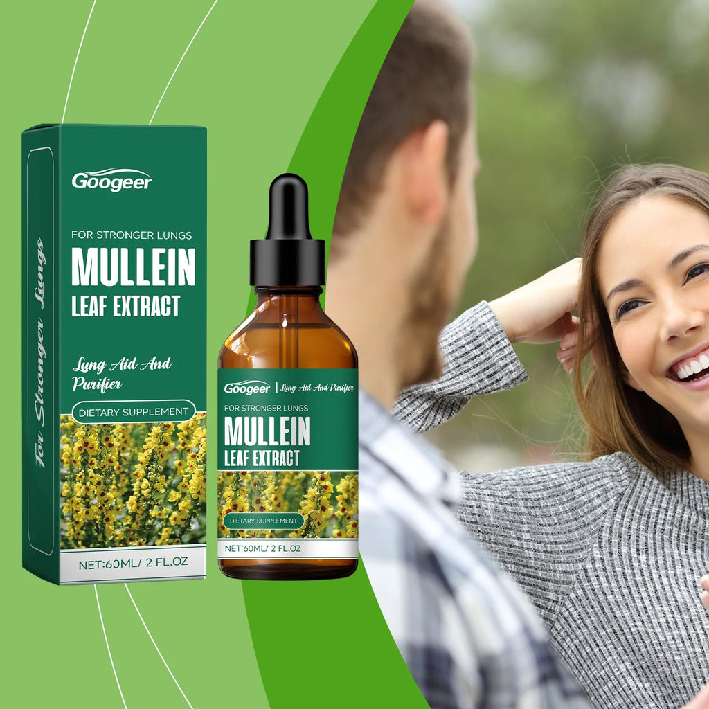 60ml Googeer Mullein Oral Supplement Support Cardio Brain Health Respiratory Comfort Anti Aging Metabolic Boost Heart Wellness Healthy supplements