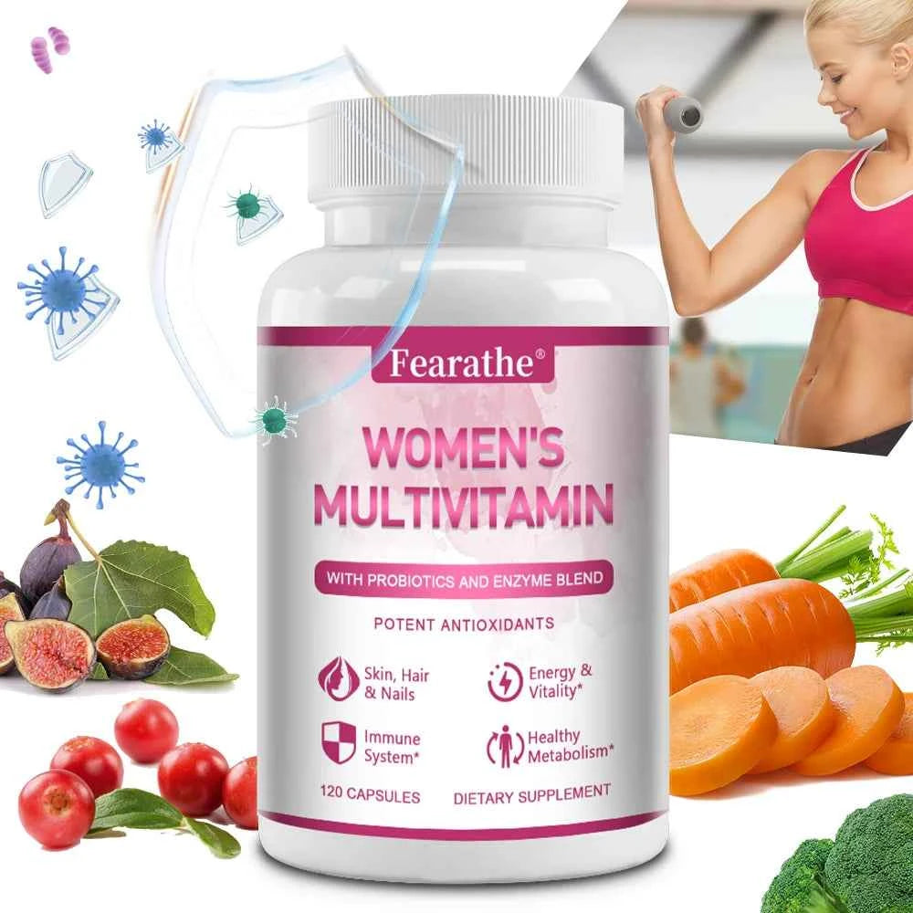 Women’s Multivitamin, Immune, Energy, Healthy Appearance Support, Antioxidants, VitaminsA, B6, B12, D3, E, 120 Capsules