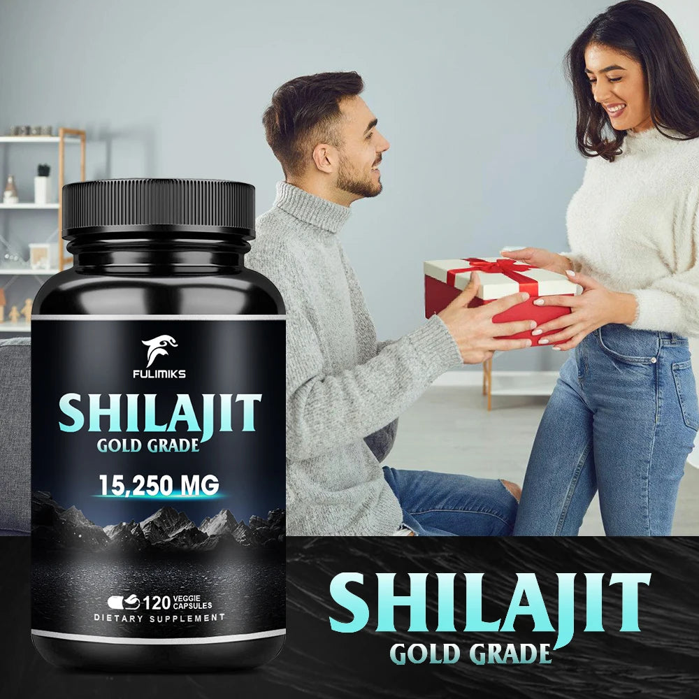 Pure Shilajit Supplement, Immune Support, Support Men and Women's Overall Health, Replenishes Body Minerals, 120 Capsules Healthy supplements