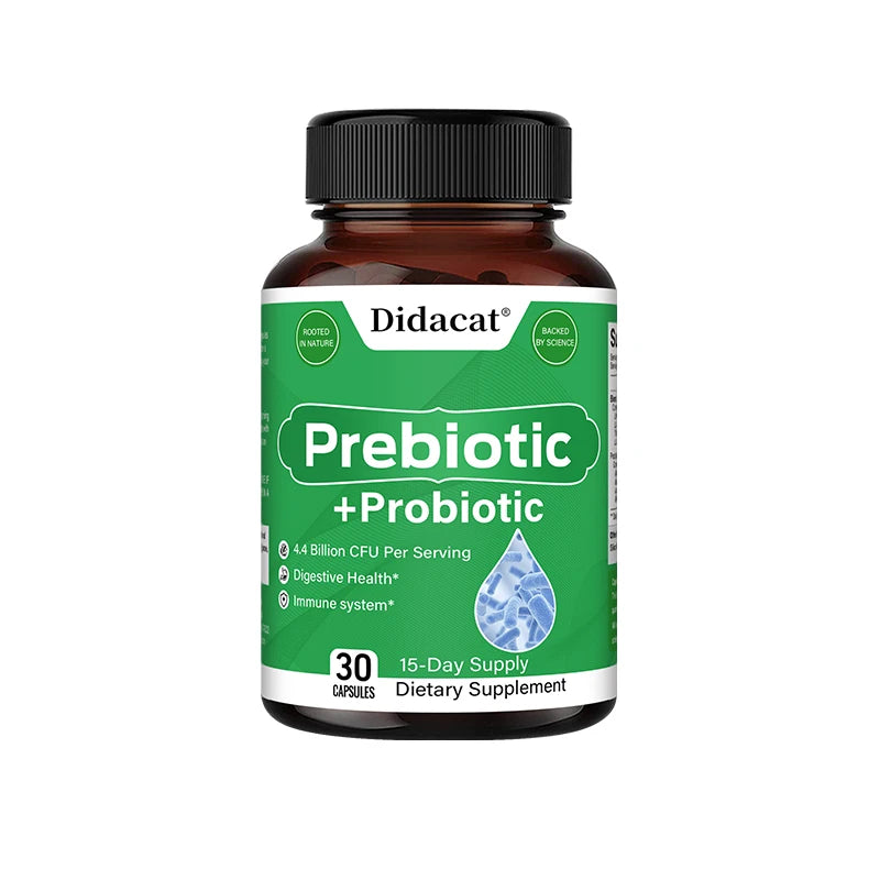 Probiotics & Prebiotics Supplement for Women & Men, Support Digestive Health, Gut Health, Immune System, 120 Capsules Healthy supplements