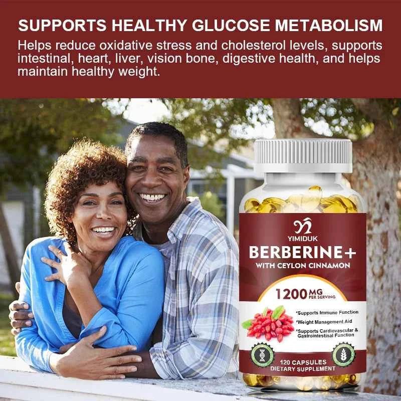 YIMIDUK Berberine Supplement with Cinnamon & Bitter Melon - Heart Health & Weight Management Support