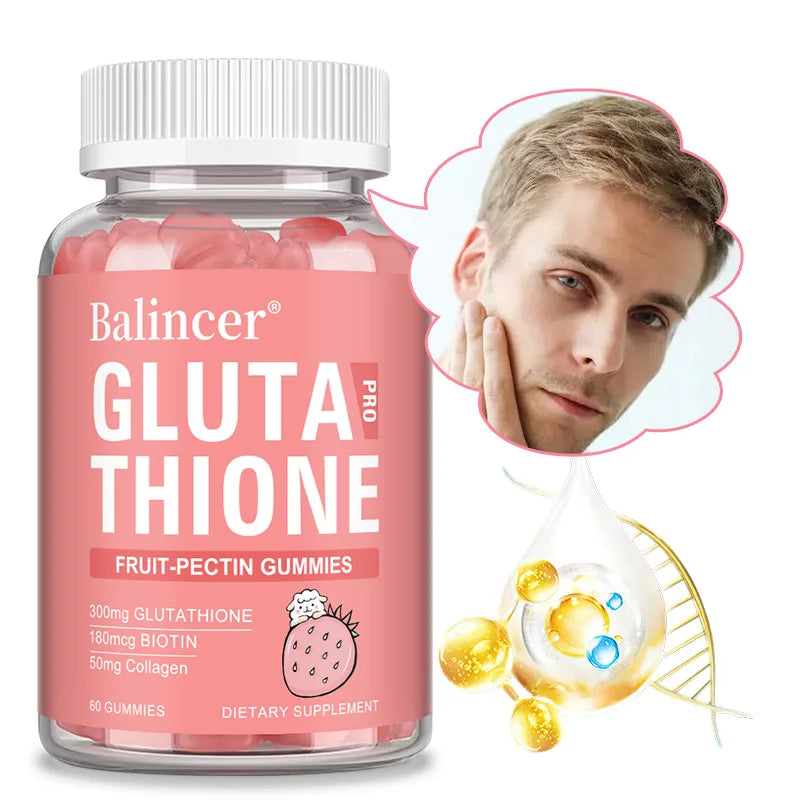 Glutathione Collagen Gummies, Brightening and Anti-aging, Supports Hair, Skin and Nail Health, Glutathione Supplement for Aldult Healthy supplements
