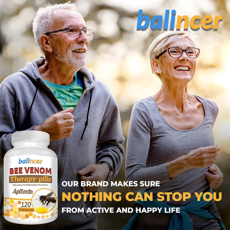 Premium Bee Venom Extract Capsules, Immune Boosting, Antioxidant, Joint and Bone Supplement, Non-GMO, 120 Capsules Healthy supplements