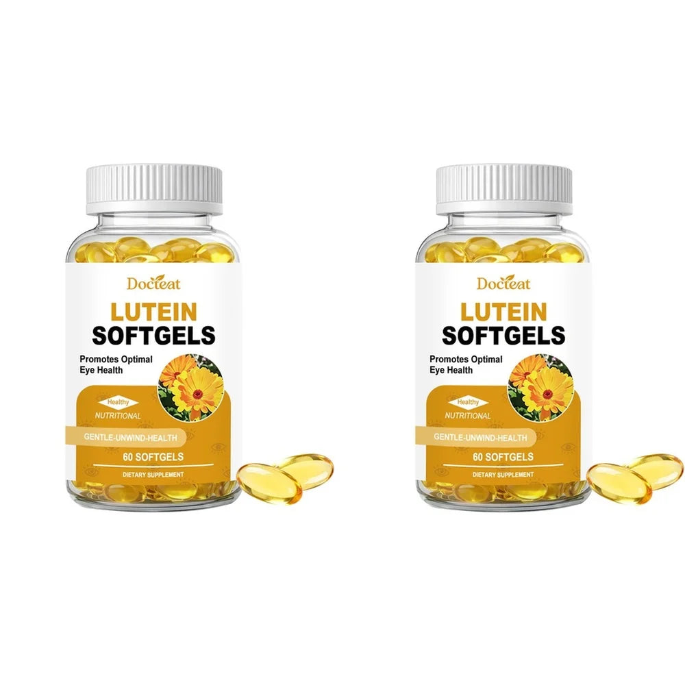 Docteat Lutein Zeaxanthin Softgels with Bilberry Fish Oil Astaxanthin,Eye Health Daily Wellness Supplement for Adults60 Softgels Healthy supplements